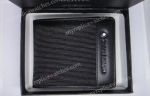 Stripe Black Leather Montblanc mens wallet
